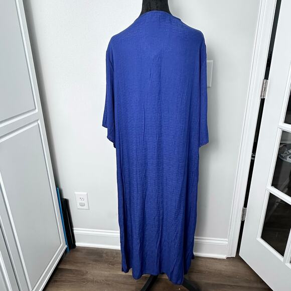 Davi & Dani NWT Navy Beach Cover-Up Sz M Crochet Trim Boho Resortwear - Picture 4 of 10